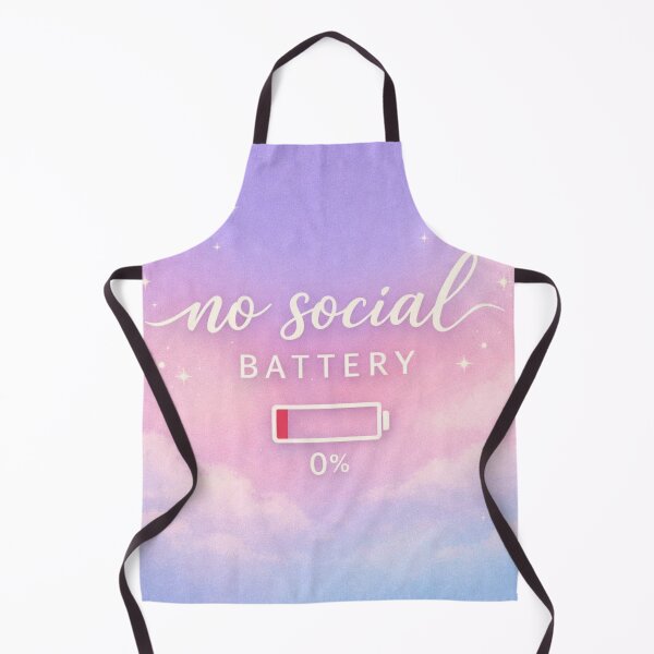 Item preview, No Social Battery – Aesthetic Pastel Low Energy Introvert Quote Design designed and sold by Sanika arts .