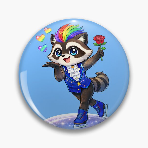 Item preview, RoCoco Racoon Figure Skating Kawaii 2 designed and sold by Wondergirl Wanderings.