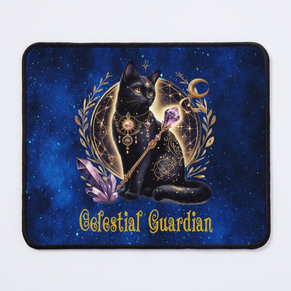 Item preview, Celestial Guardian — Enchanted Witch’s Black Cat of Moonlight & Magic designed and sold by MysticOzzy.