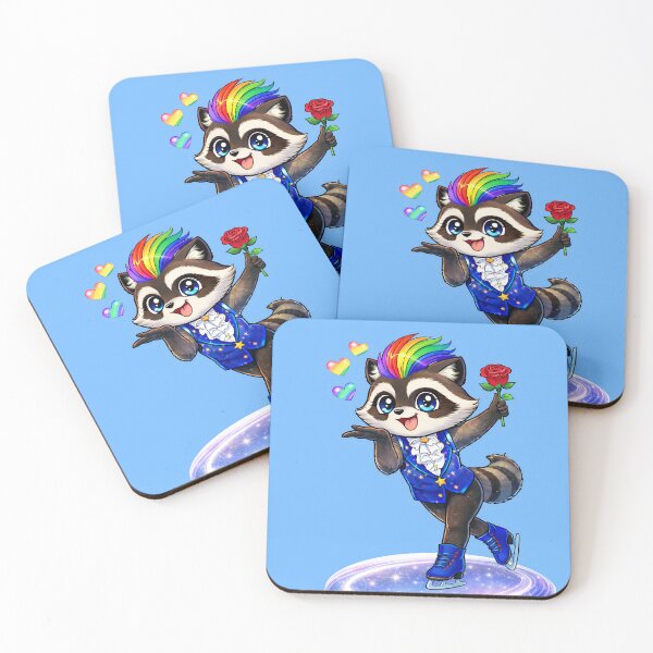 Item preview, RoCoco Racoon Figure Skating Kawaii 2 designed and sold by Wondergirl Wanderings.