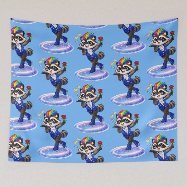 Item preview, RoCoco Racoon Figure Skating Kawaii 2 designed and sold by Wondergirl Wanderings.