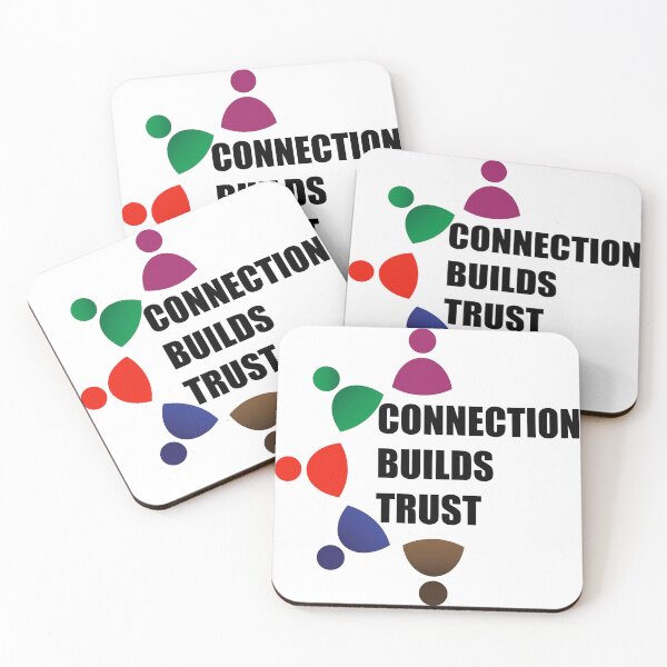 Item preview, Connection builds trust Inspirational quote designed and sold by NAMASTHE WORLD.