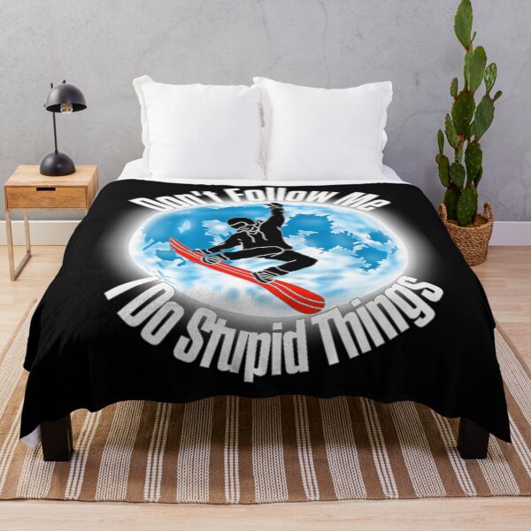 Item preview, Don't Follow Me I Do Stupid Things Snowboard designed and sold by TheEndDesign.