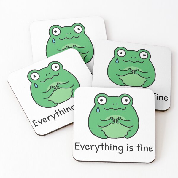 Item preview, Everything Is Fine Anxious Frog designed and sold by Visual Dept..