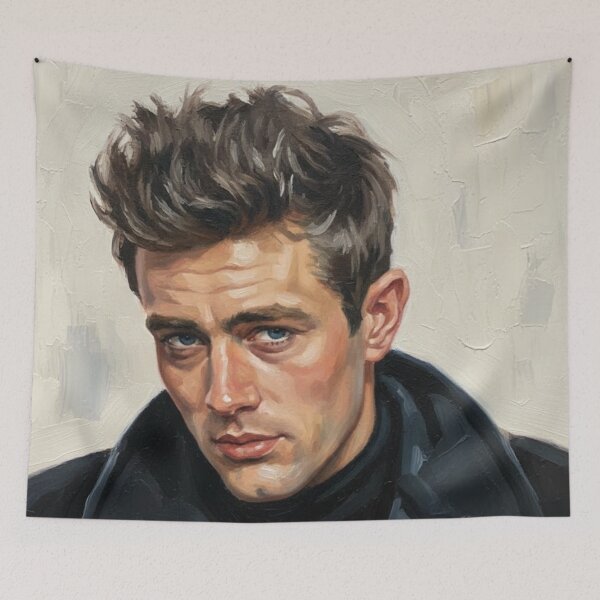Item preview, Midnight Rebel: James Dean Soulful Black Turtleneck Art designed and sold by Art's Diner.