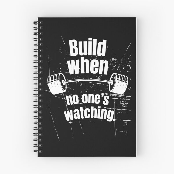 Item preview, Build when no one’s watching. Gym Fitness Motivation Quote designed and sold by TeeArtWorld.