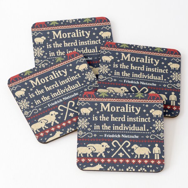 Item preview, Nietzschean morality herd instinct individual knitting pattern design designed and sold by Mauswohn.