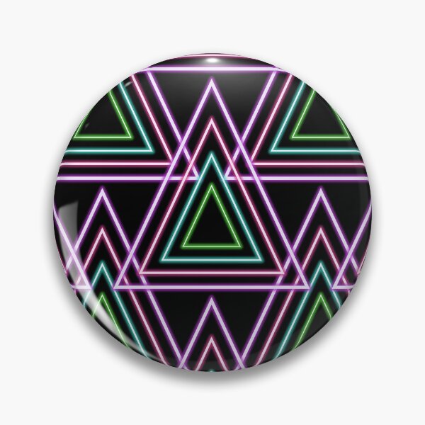 Item preview, Black Colorful Retro 80's Neon Geometric Trinagles designed and sold by idovedesign.