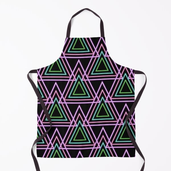 Item preview, Black Colorful Retro 80's Neon Geometric Trinagles designed and sold by idovedesign.