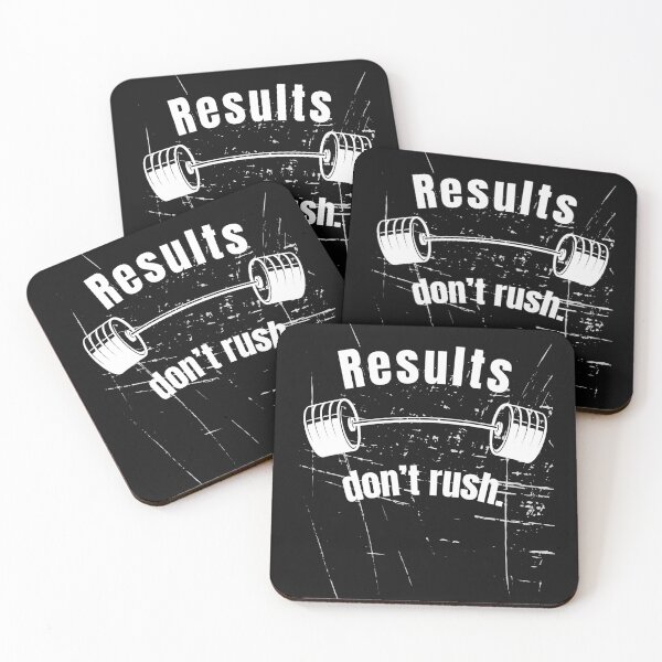 Item preview, Results don’t rush. Gym Fitness Motivation Quote designed and sold by TeeArtWorld.