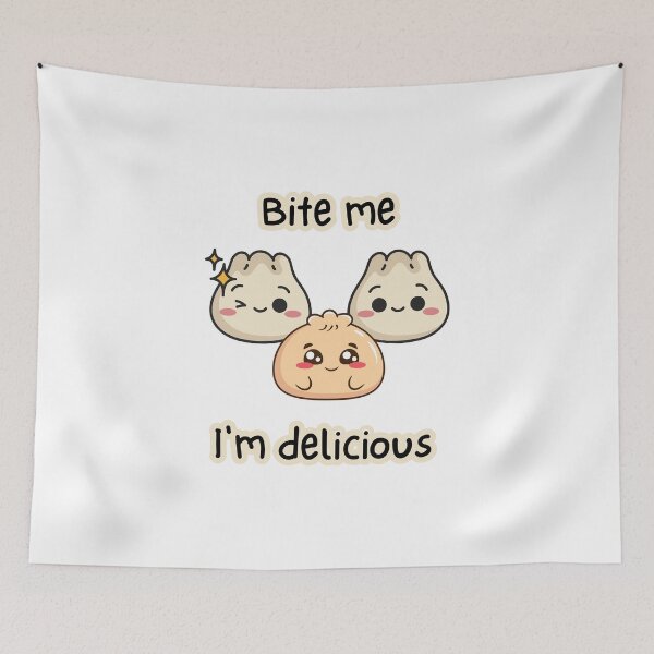Item preview, Bite Me, I'm Delicious, Dumpling, Cute Dim Sum, Yum Cha, Kawaii designed and sold by AASparksDesigns.