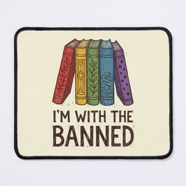 Item preview, Im With The Banned Funny Book Pun designed and sold by AdyKurniawan.