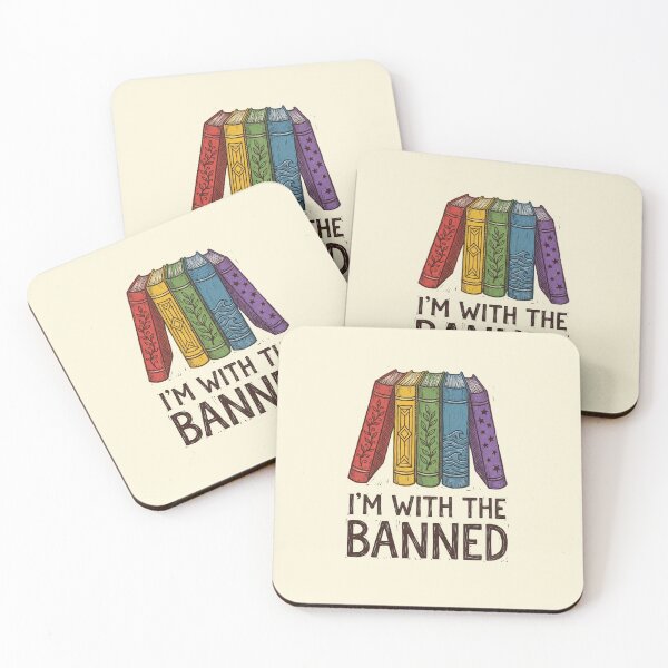 Item preview, Im With The Banned Funny Book Pun designed and sold by AdyKurniawan.