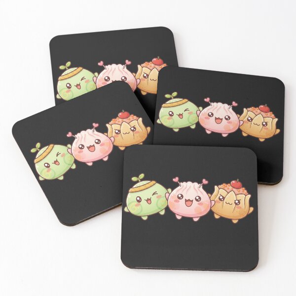 Item preview, Happy Dim Sum Friends - Kawaii Chinese Food Art designed and sold by Ink Dynasty.