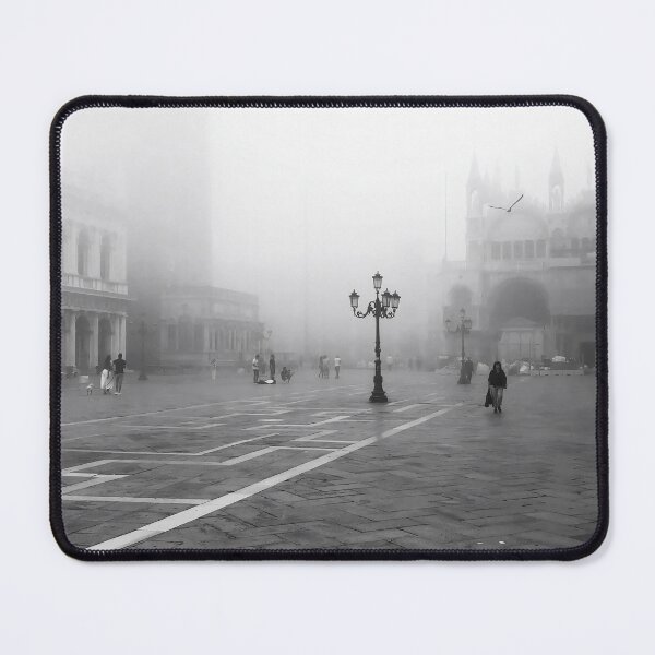 Item preview, Piazza San Marco in Fog with Lamppost - Venice Photography designed and sold by Sacred Twilight Art.