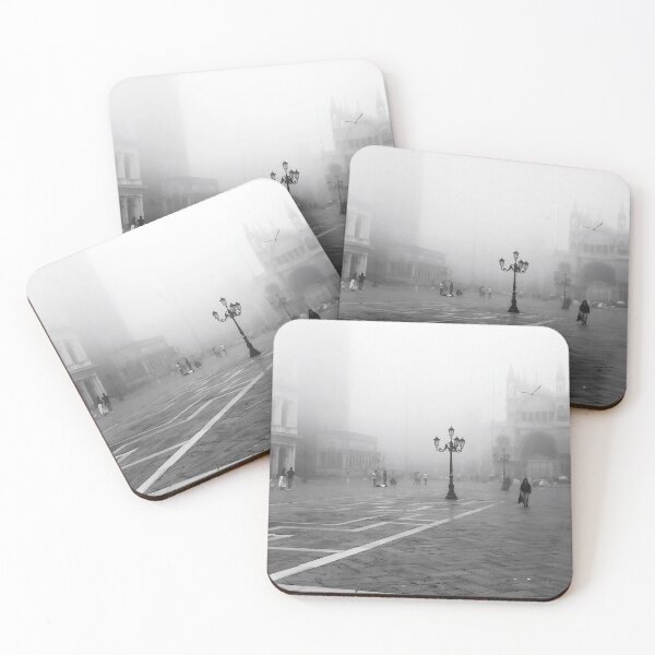 Item preview, Piazza San Marco in Fog with Lamppost - Venice Photography designed and sold by Sacred Twilight Art.