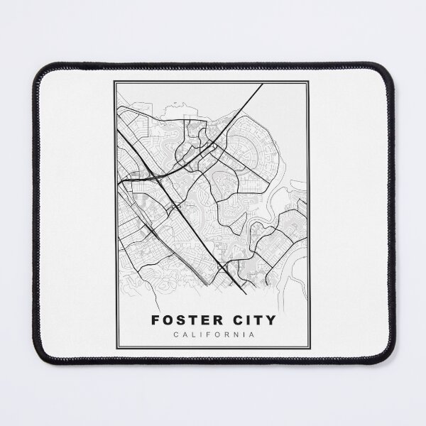 Item preview, Foster City Map designed and sold by Tamas Das.
