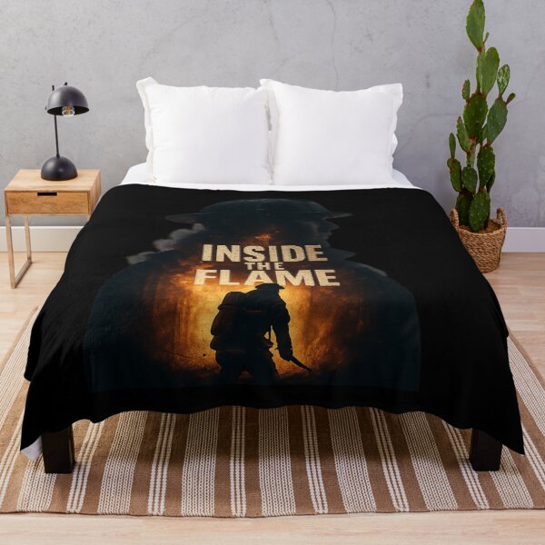 Item preview, Inside the Flame - Double Exposure Firefighter Portrait designed and sold by MKreative Studio.