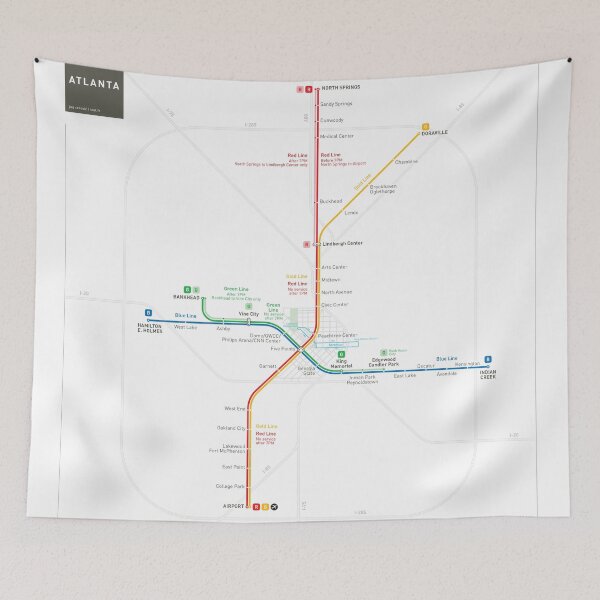Item preview, Atlanta Metro Map designed and sold by Jug Cerovic.