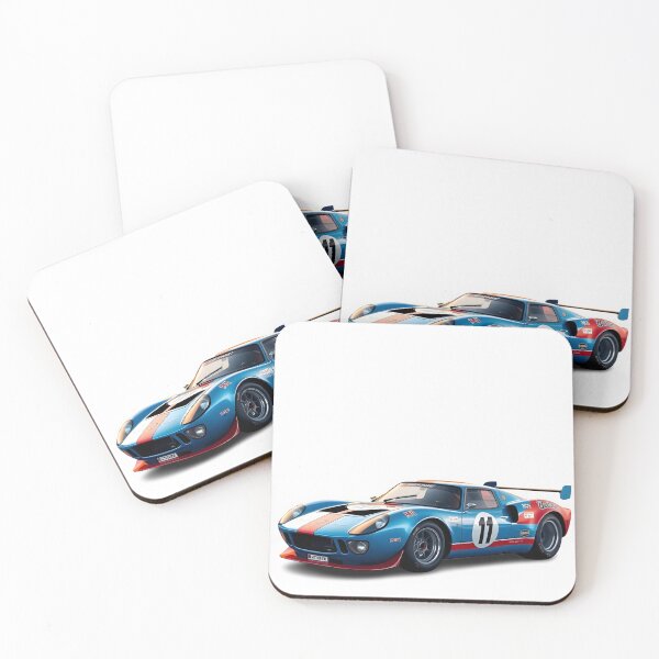 Item preview, Blue Classic Racing Car Sticker – Retro Motorsport Design designed and sold by Teewave-Ashish.