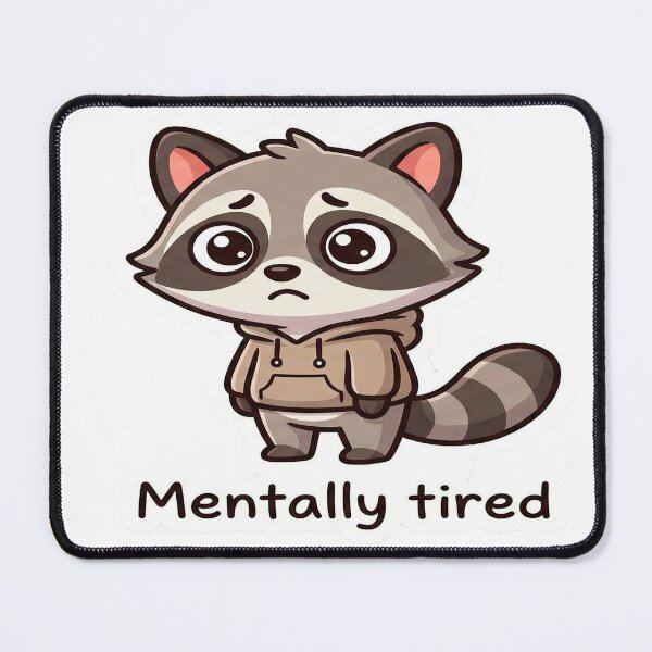 Item preview, Mentally Tired Raccoon designed and sold by Visual Dept..