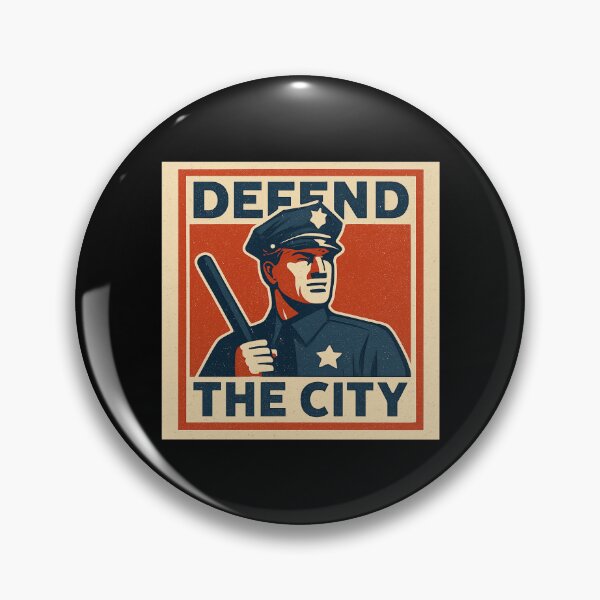 Item preview, Defend the City - Retro Police Propaganda Poster designed and sold by MKreative Studio.