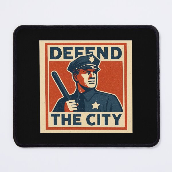 Item preview, Defend the City - Retro Police Propaganda Poster designed and sold by MKreative Studio.
