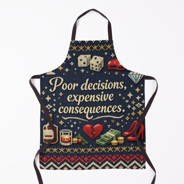 Item preview, Poor Decisions Expensive Consequences Knitting Pattern Saying designed and sold by Mauswohn.
