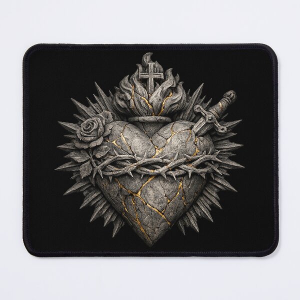 Item preview, Cracked Stone Sacred Heart of Endurance designed and sold by Mouraludia.