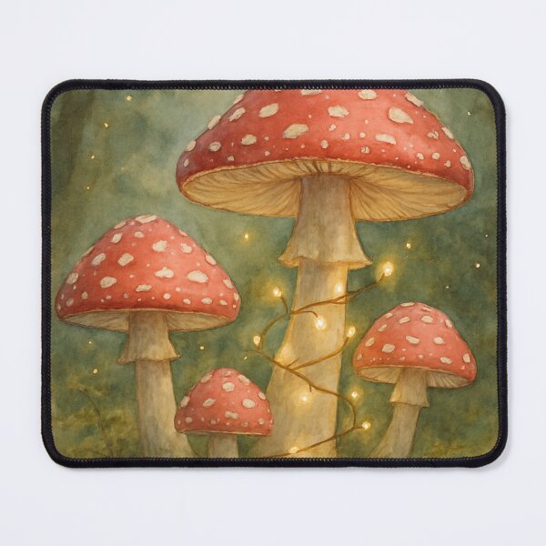 Item preview, Mushroom Art for Bedroom Aesthetic: Enchanted Forest Glow designed and sold by LittleMushroomGarden.