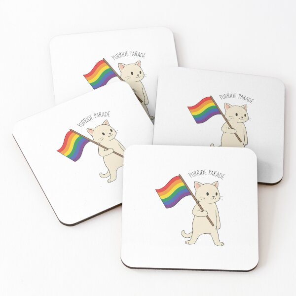 Item preview, Purride Parade: Rainbow Cat Flag designed and sold by Zilch-o.
