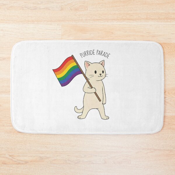 Item preview, Purride Parade: Rainbow Cat Flag designed and sold by Zilch-o.