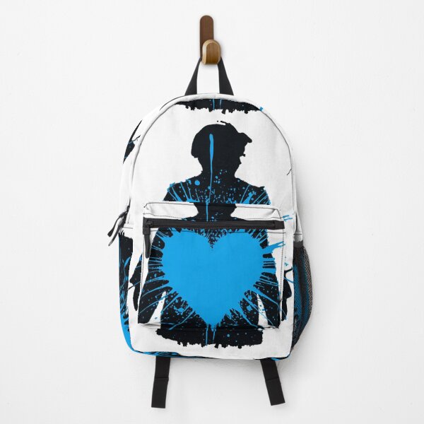 Item preview, Explosive blue heart urban silhouette designed and sold by ObjCrea123.