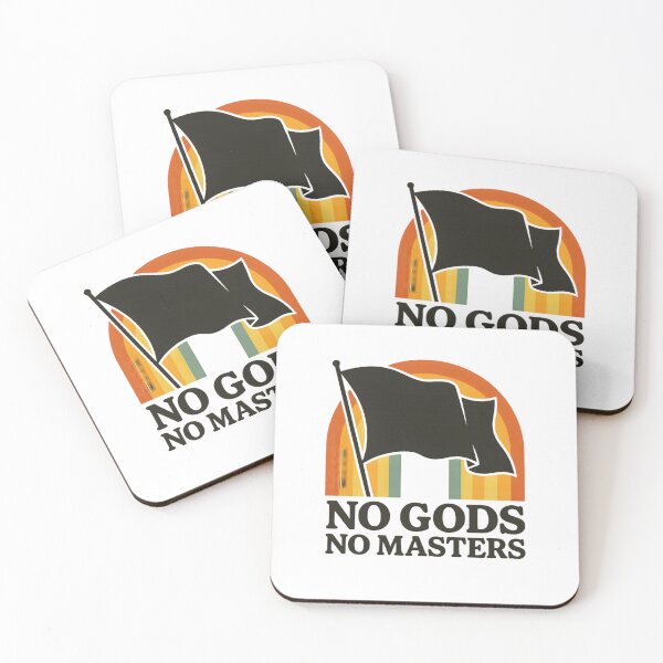Item preview, No Gods No Masters – Retro Anarcho Statement designed and sold by Sunset Syndicate.
