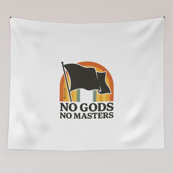 Item preview, No Gods No Masters – Retro Anarcho Statement designed and sold by Sunset Syndicate.