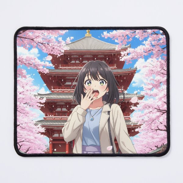 Item preview, Anime Girl Senso-ji Temple Tokyo Wonder Spring designed and sold by Chibifaceneko.