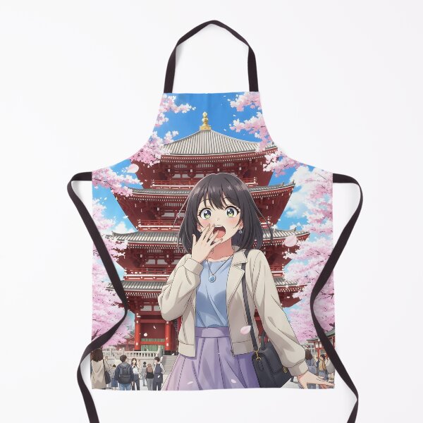 Item preview, Anime Girl Senso-ji Temple Tokyo Wonder Spring designed and sold by Chibifaceneko.