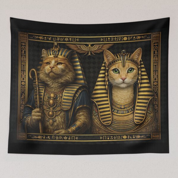 Item preview, Golden Bastet Pharaoh Cat | Ancient Egypt Art designed and sold by GulfSignature.