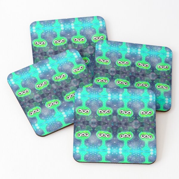 Item preview, Glowing Star Alien Portrait Pattern designed and sold by Nalinne Jones.