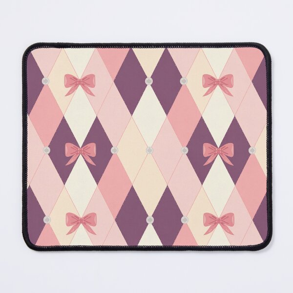 Item preview, Coquette Argyle Bow Pattern | Pastel Pink Preppy Seamless Coquette Design designed and sold by Tamas Das.