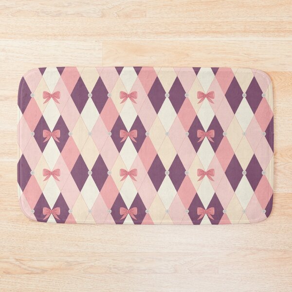 Item preview, Coquette Argyle Bow Pattern | Pastel Pink Preppy Seamless Coquette Design designed and sold by Tamas Das.