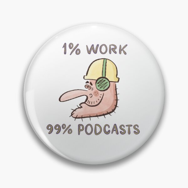 Item preview, Construction Worker Enjoys Podcast designed and sold by SomeDoodles.