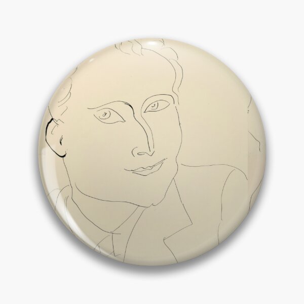 Item preview, Louis Aragon by Henri Matisse: Minimalist Line Portrait Poster designed and sold by artofuniverse.