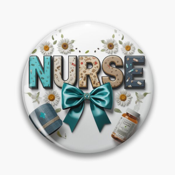 Item preview, NURSE Love – Cute Medical Floral Typography Art designed and sold by HSH786.