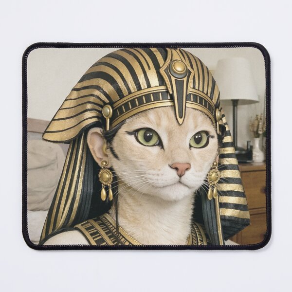 Item preview, Golden Pharaoh Cat: Majestic Ancient Egyptian Royalty Art | Ancient Egypt Art designed and sold by GulfSignature.