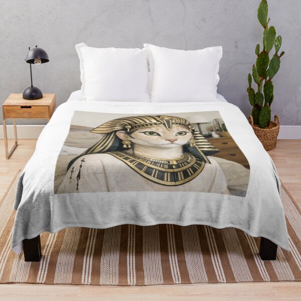 Item preview, Golden Pharaoh Cat: Majestic Ancient Egyptian Royalty Art | Ancient Egypt Art designed and sold by GulfSignature.