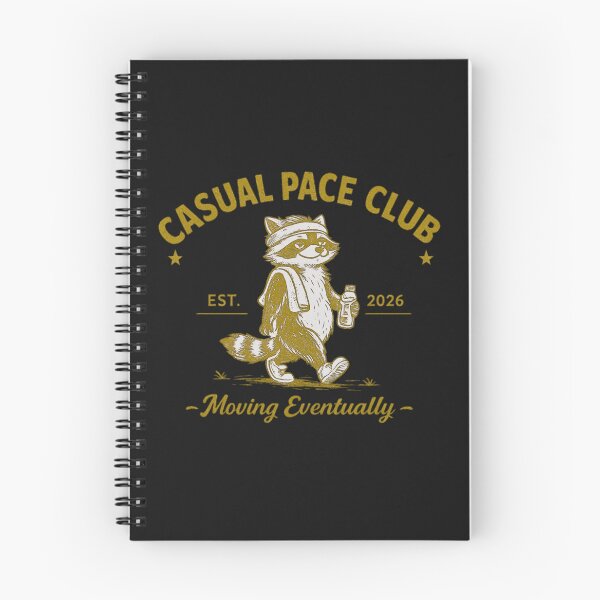 Item preview, Casual Pace Club Shirt – Retro Running Humor Raccoon Tee designed and sold by AdicretorDesign.