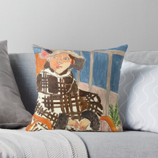 Item preview, Mademoiselle Matisse En Manteau Ecossais by Henri Matisse: Fauvist balcony portrait designed and sold by artofuniverse.