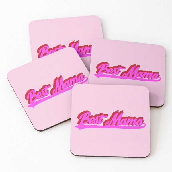 Item preview, Best Mama Retro Pink Script Typography Pink designed and sold by capricedefille.