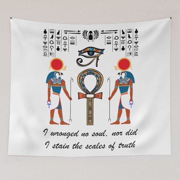 Item preview, Sacred Ankh of Truth: Ancient Egyptian Ra & Eye of Horus Art | Ancient Egypt Art designed and sold by GulfSignature.
